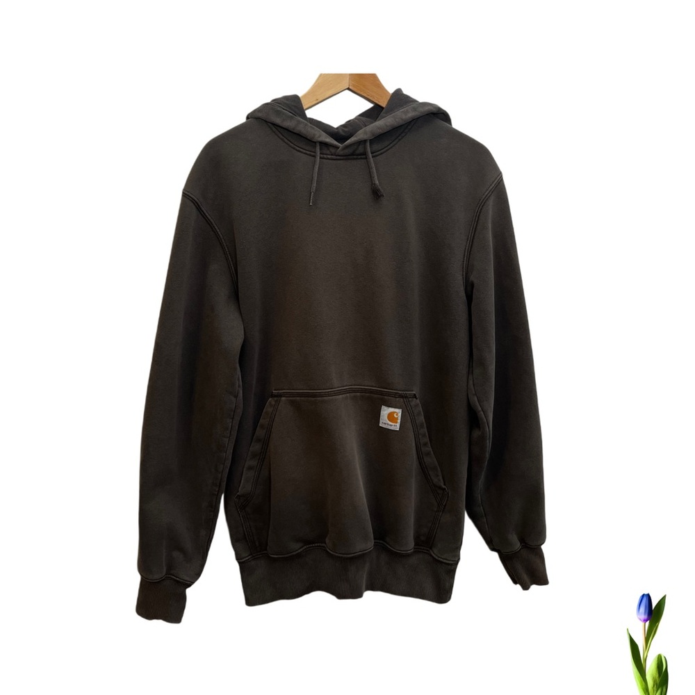 Carhartt Men's Rain Defender Dark Gray o Charcoal Hoodie Size S